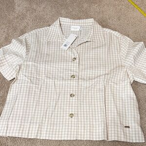 Cozy Earth Women's Cream Button Down Shirt